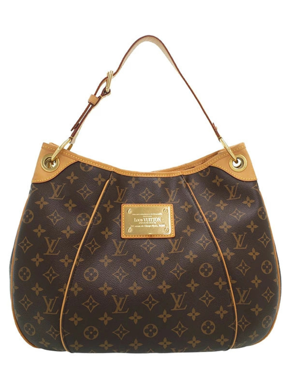 Louis Vuitton Monogram Galliera Hobo Shoulder Bag Canvas Leather Brown